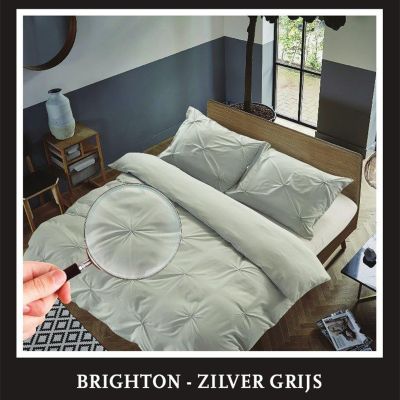 Dekbedovertrek Brighton - Zilver Grijs