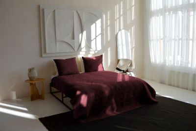 Zydante Home® Bedsprei Incl. 2 Hoezen -Bordeaux Rood Layers - 220x240 cm + 2 * 60x70 cm