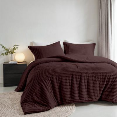 Dekbedovertrek Teddy Rib - Grape - met 1 Kussenslop