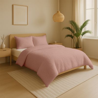 Dekbedovertrek Teddy - Oud Roze - met 2 Kussenslopen