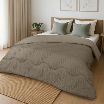 Easy Dekbed Tufted Waves - Taupe